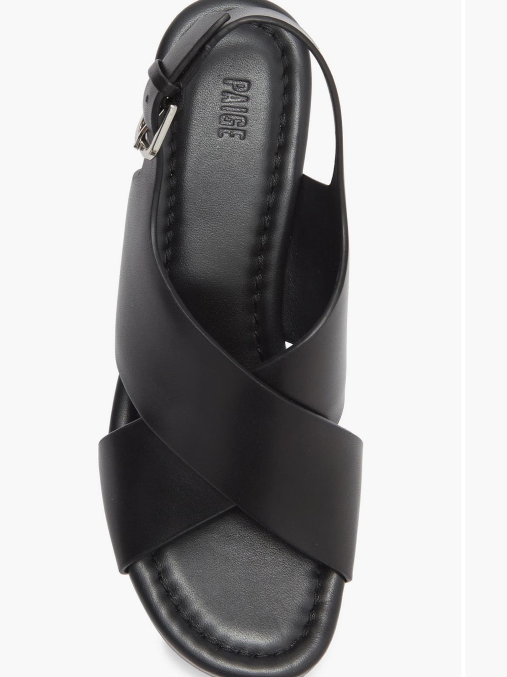 PAIGE Reid Slingback Platform Sandal Black & Brown - Picture 5 of 5